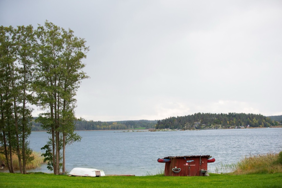 Bastu och bad vid strandkanten