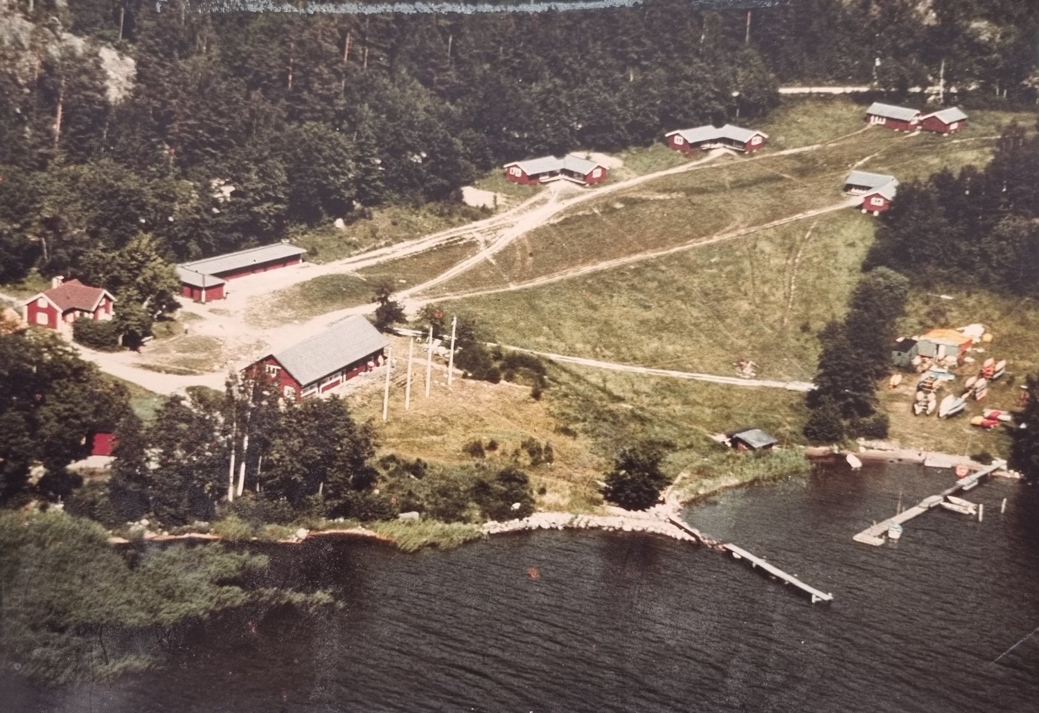 Brevik från ovan, 1970-tal.
